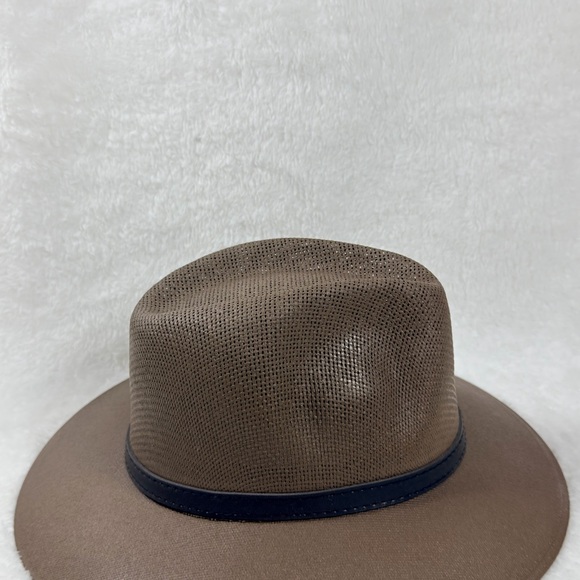 H027 Fedora Hat in brown size M main image 4